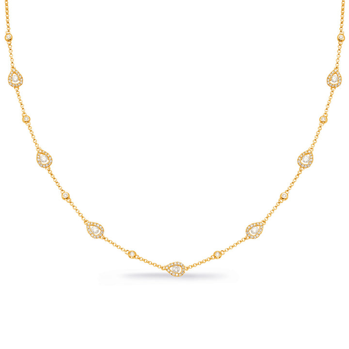 GOLD AND DIAMOND NECKLACE