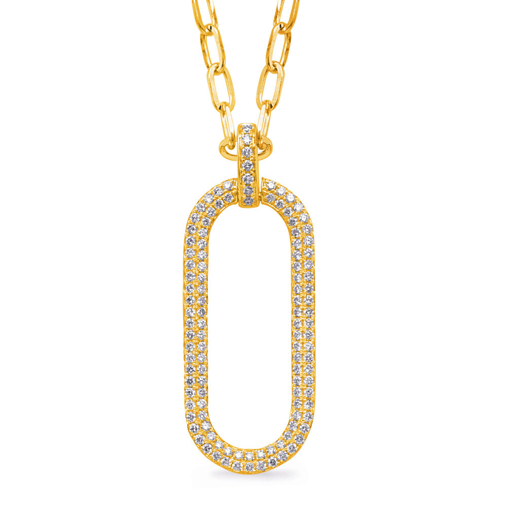 0.73 ctw. Elegant GOLD DIAMOND NECKLACE - View 2