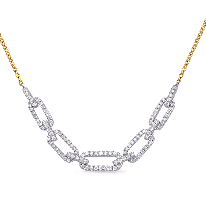 Diamond Interlocking Link Necklace