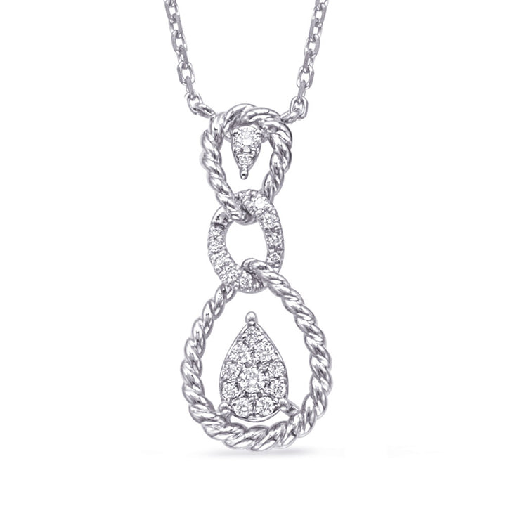 ELEGANT TRIPLE ROPLE LOOP GOLD DIAMOND NECKLACE - View 1