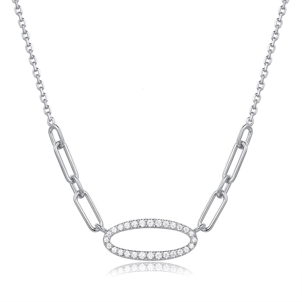 Elegant Design Gold Diamond Necklace - View 1