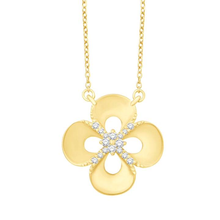 0.13 ctw. Elegant GOLD DIAMOND NECKLACE - View 1