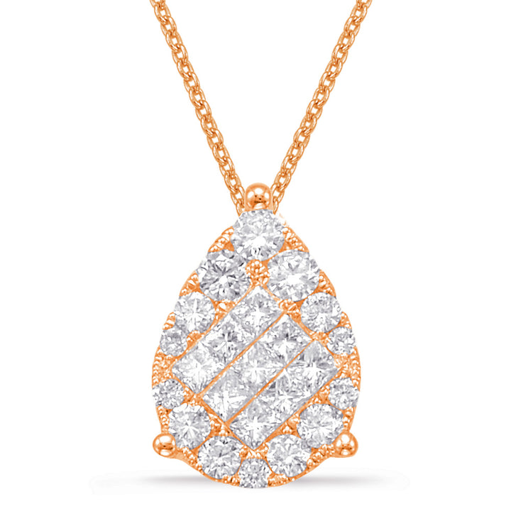 ELEGANT PEAR SHAPE DIAMOND PENDANT - View 2
