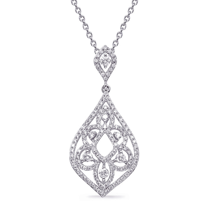 ELEGANT GOLD DIAMOND PENDANT - View 1