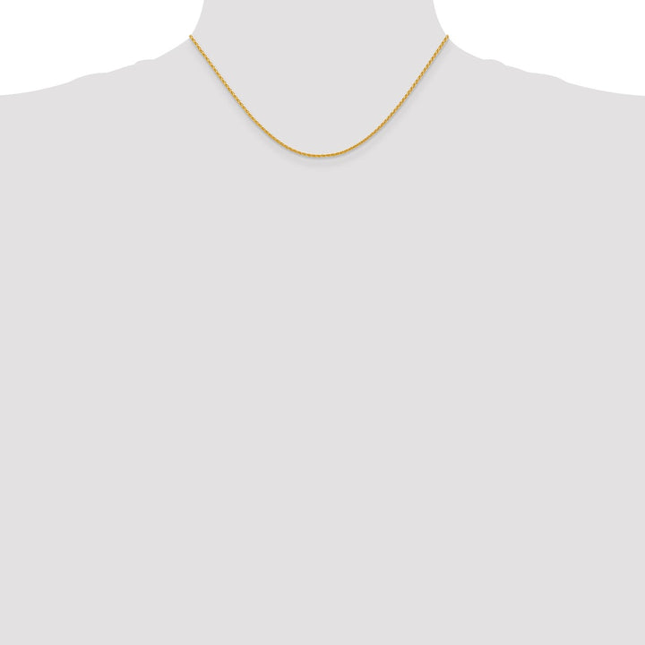 Gold 1.5mm Spiga (Wheat) Chain, 16"
