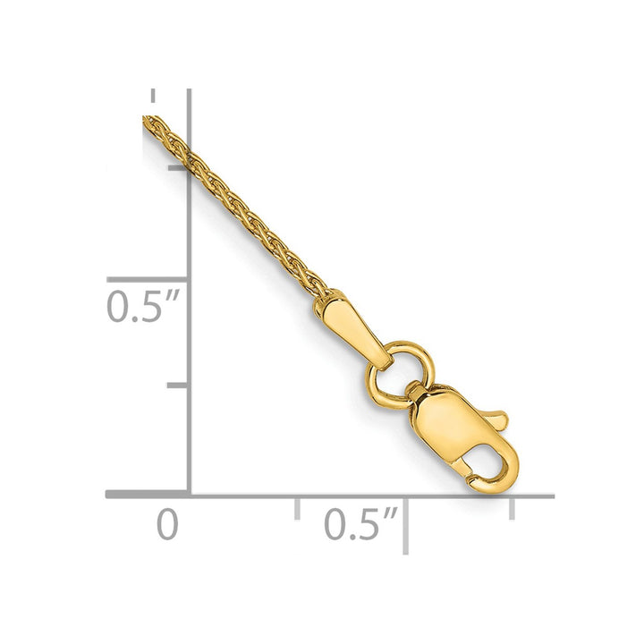 Gold 1mm Spiga (Wheat) Chain, 10"
