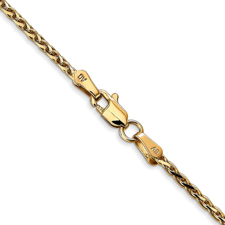 Gold 1.6mm Spiga (Wheat) Chain, 16"