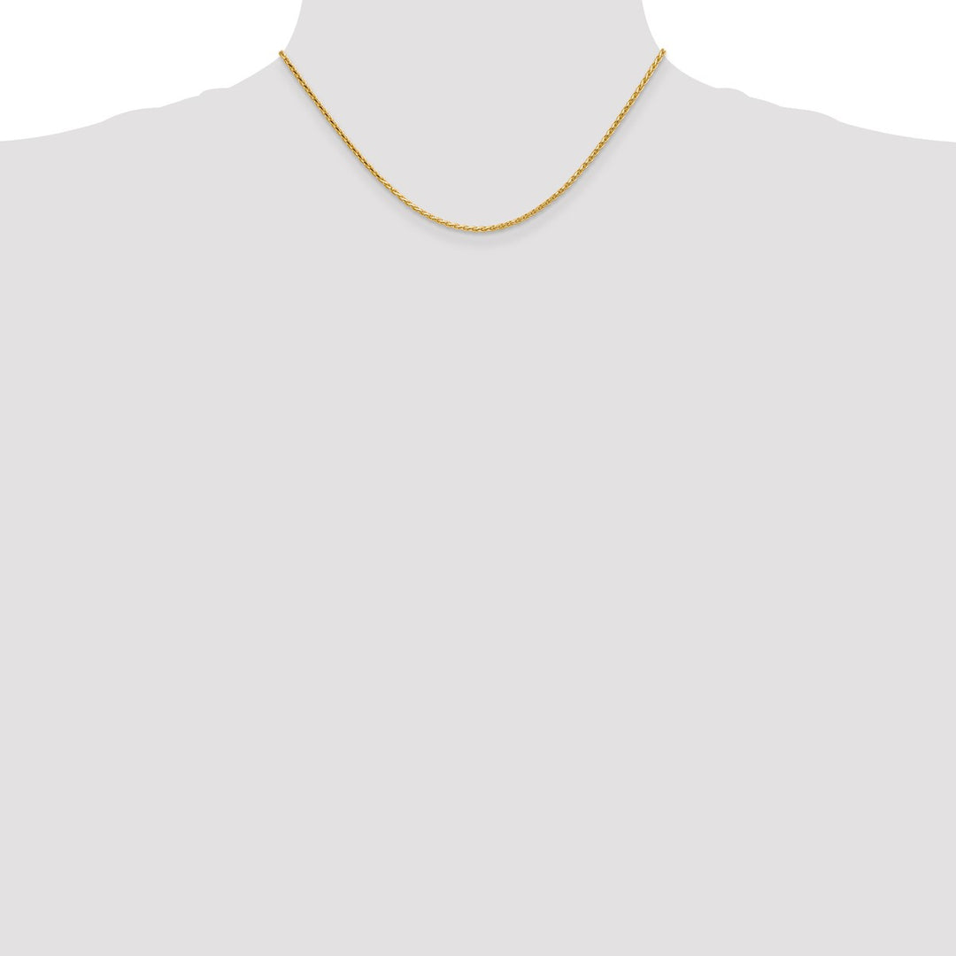 Gold 1.6mm Spiga (Wheat) Chain, 16