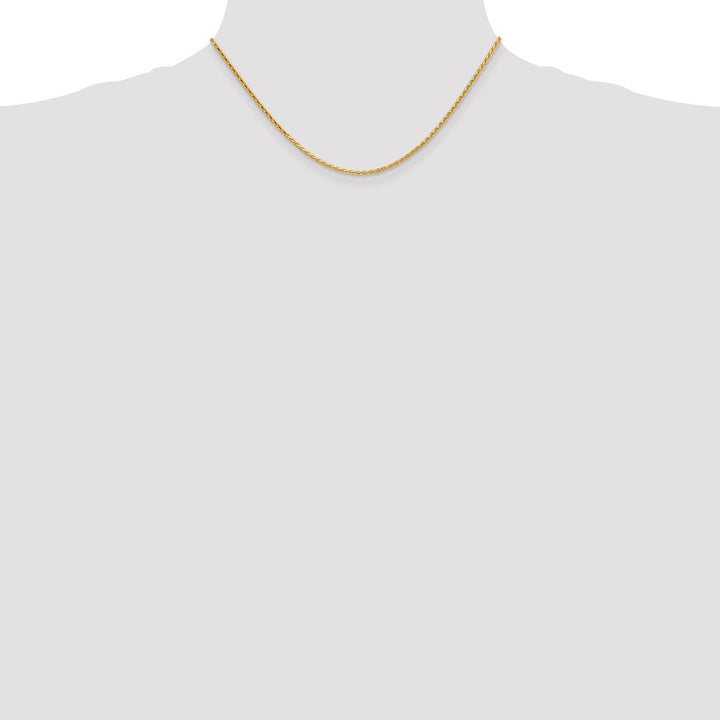 Gold 1.6mm Spiga (Wheat) Chain, 16"