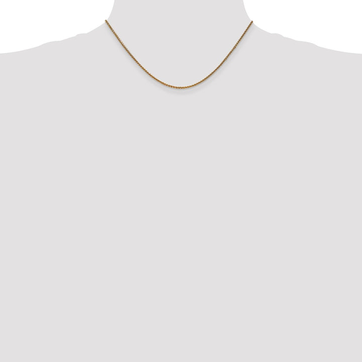 Gold 1.7mm Spiga (Wheat) Chain, 16"