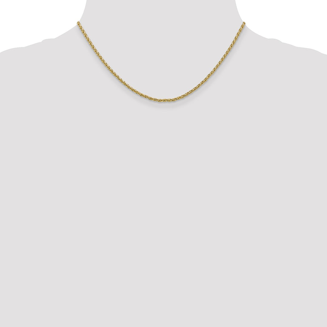 Gold 2.25mm Spiga (Wheat) Chain, 16