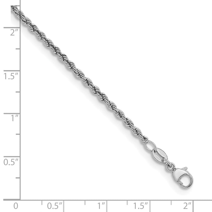Platinum 2.2mm Rope Chain, 16"