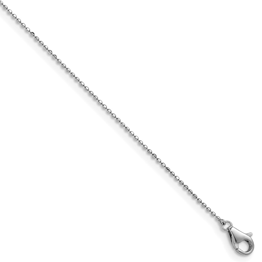 Platinum 0.8mm Ball (Beaded) Chain, 18"