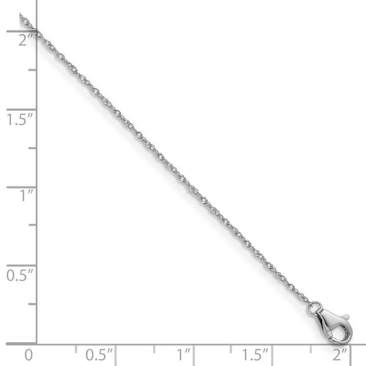 Platinum 1mm Singapore Chain, 18"