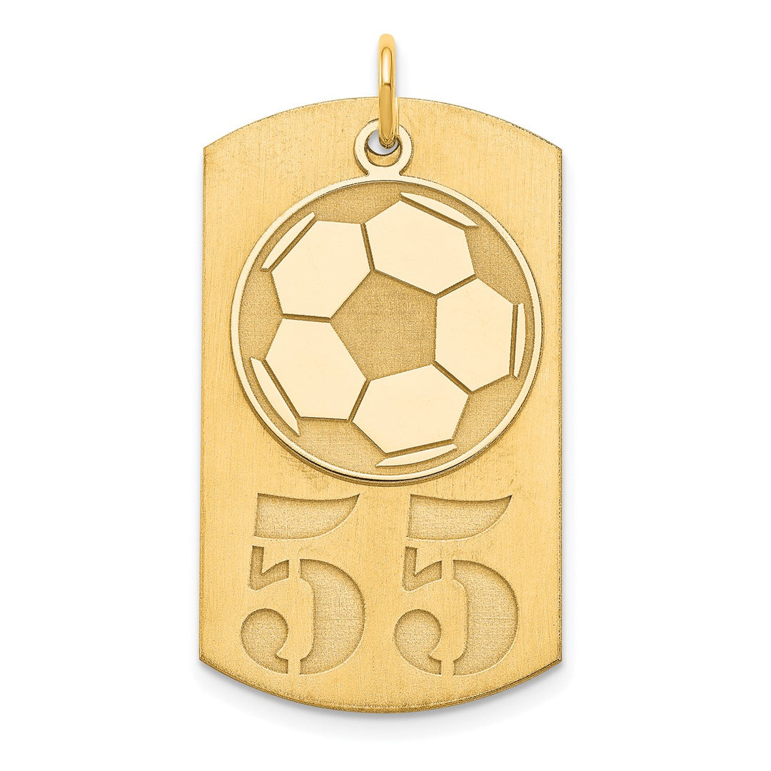 Personalized 2-Piece Soccer Ball Dog Tag Charm