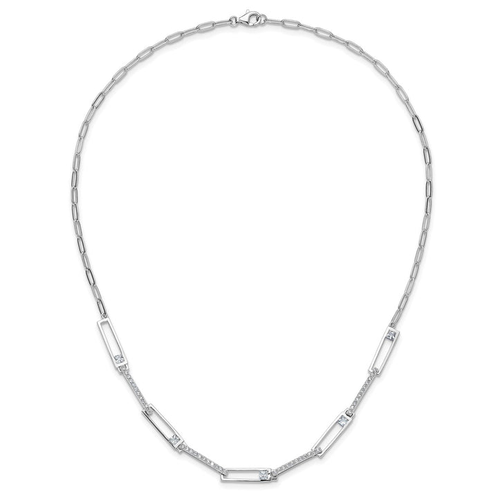 Sterling Silver 2.8mm Paperclip Necklace, 18"