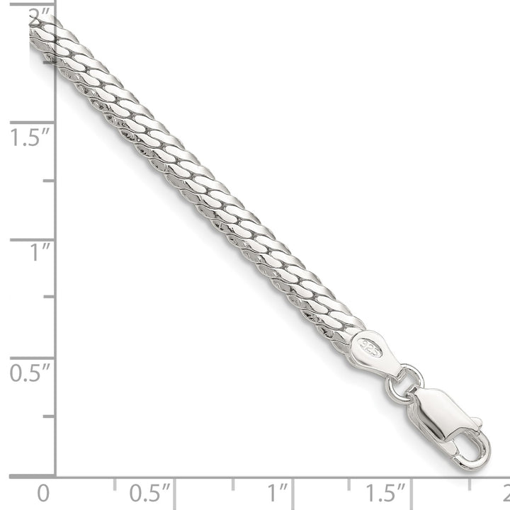 Sterling Silver 4.1mm Curb Bracelets, 7"