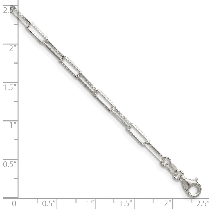 Sterling Silver 3.1mm Paperclip Bracelets, 7"