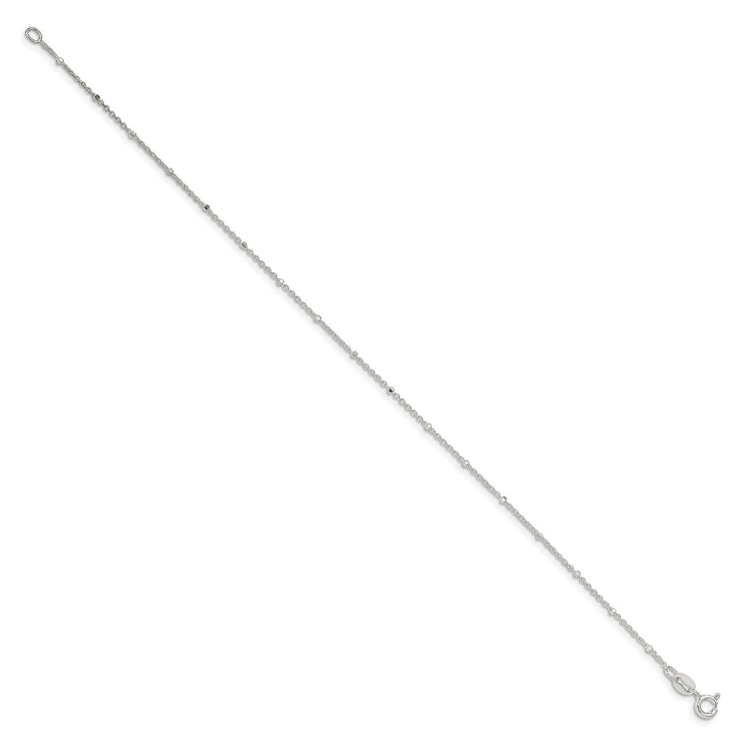 Sterling Silver 1.25mm Rolo Anklets, 10