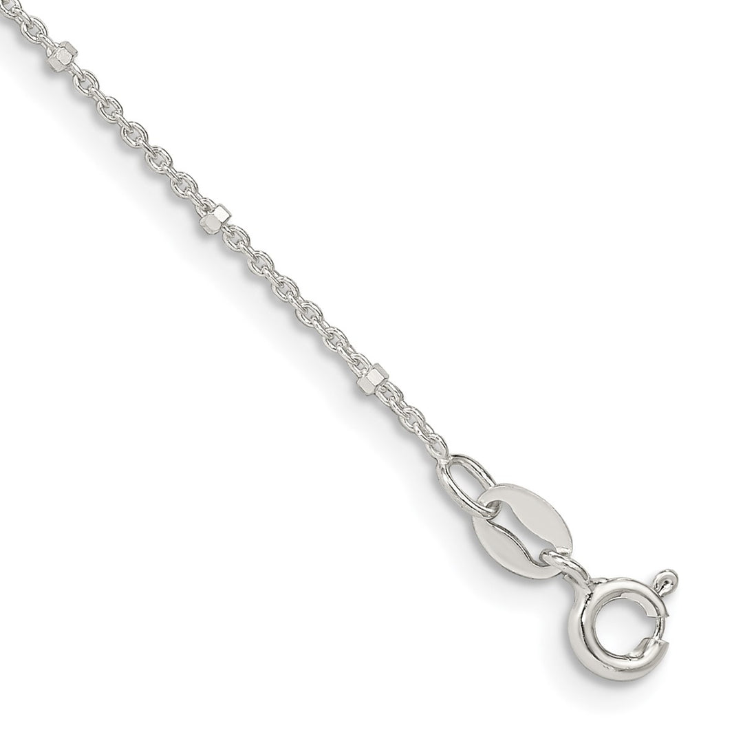 Sterling Silver 1.25mm Rolo Anklets, 10