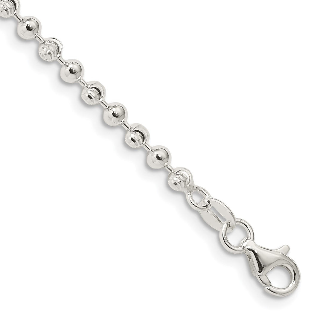 Sterling Silver 3mm Ball (Beaded) Anklets, 10"