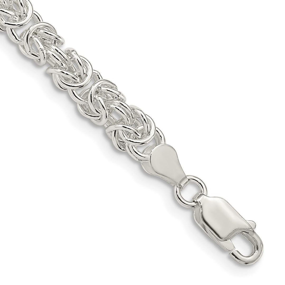 Sterling Silver 4.75mm Byzantine Bracelets, 7"
