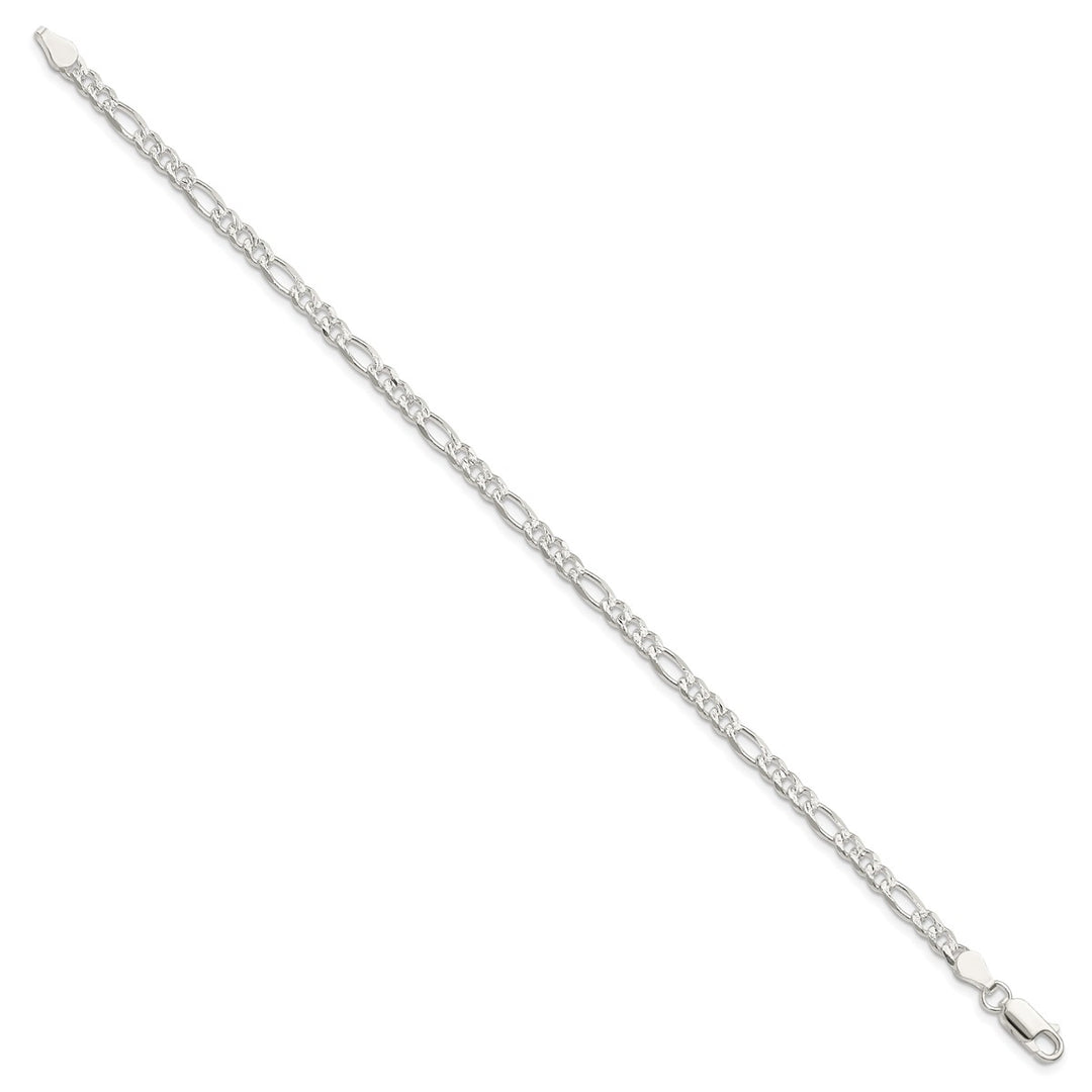 Sterling Silver 4mm Figaro Chain, 9