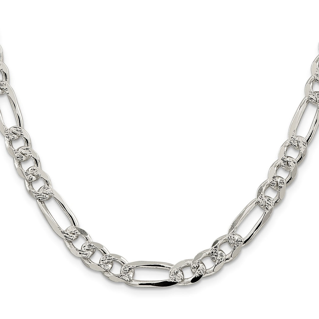 Sterling Silver 8mm Figaro Chain, 28