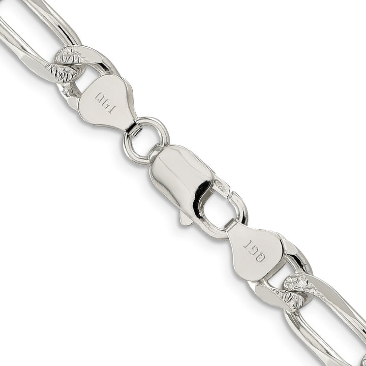 Sterling Silver 8mm Figaro Chain, 28"