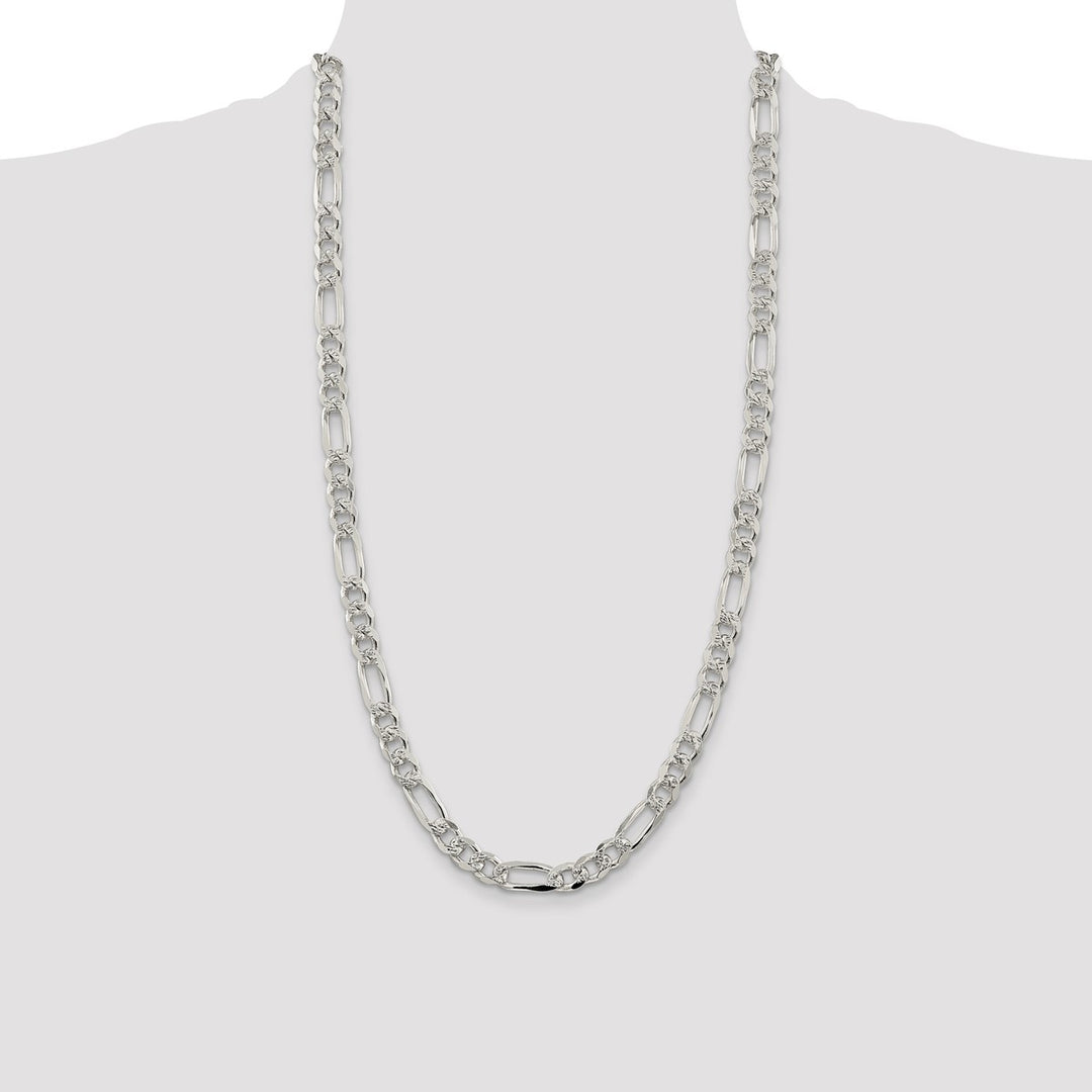 Sterling Silver 8mm Figaro Chain, 28