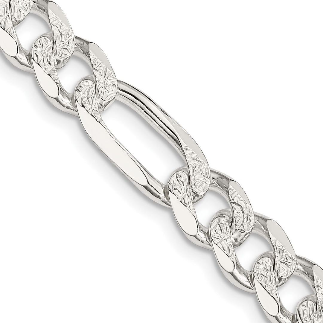 Sterling Silver 8mm Figaro Chain, 28