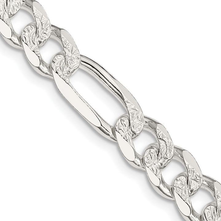 Sterling Silver 8mm Figaro Chain, 28"