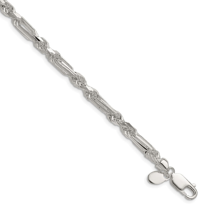 Sterling Silver 4.75mm Figaro Bracelets, 7"