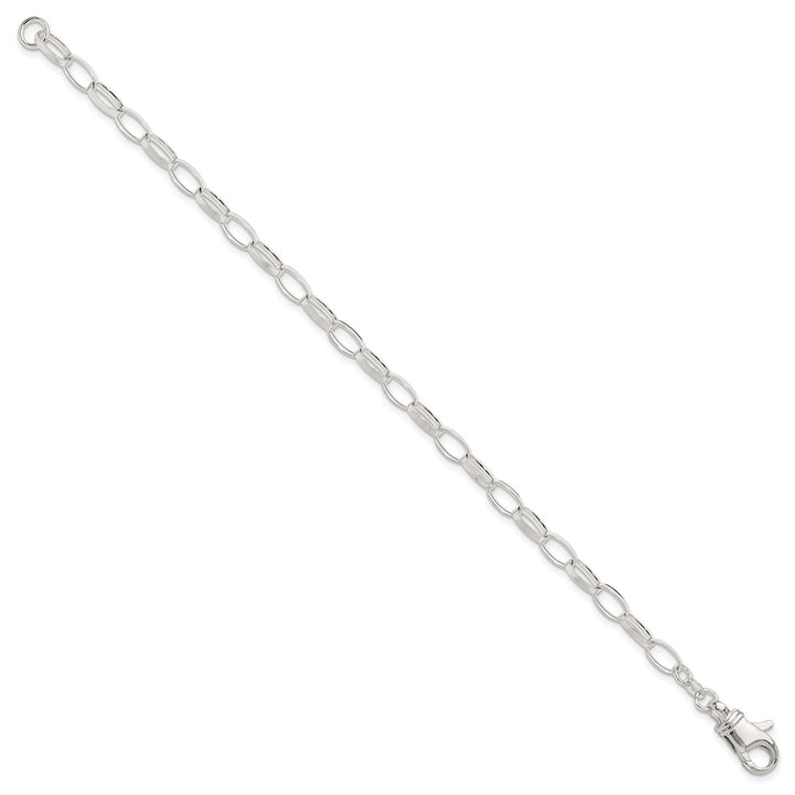 Sterling Silver 5mm Open Link Anklet, 10"