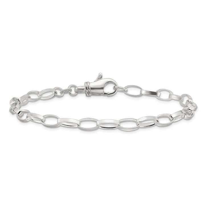 Sterling Silver 5mm Open Link Anklet, 10"