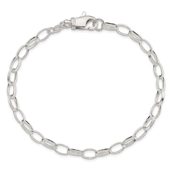 Sterling Silver 5mm Open Link Anklet, 10"