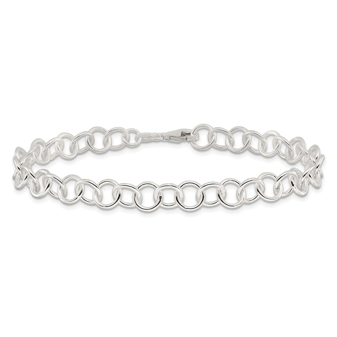 Sterling Silver 8mm Cable Anklet, 10