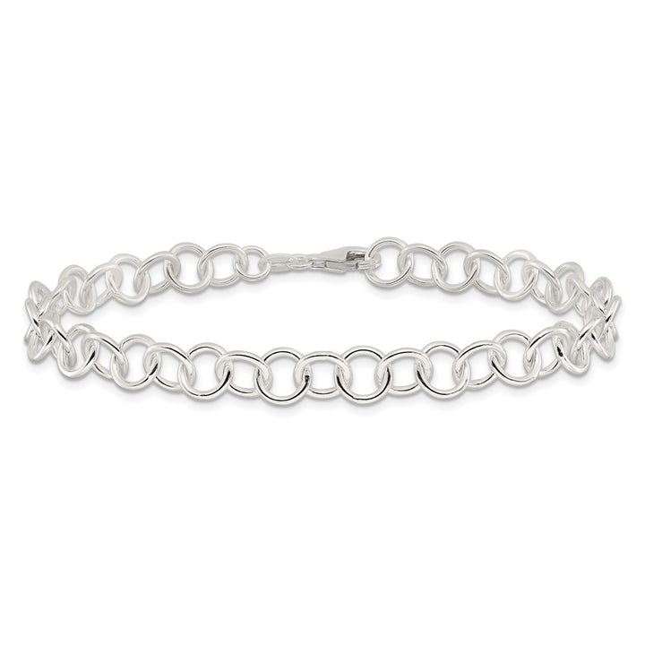 Sterling Silver 8mm Cable Anklet, 10"