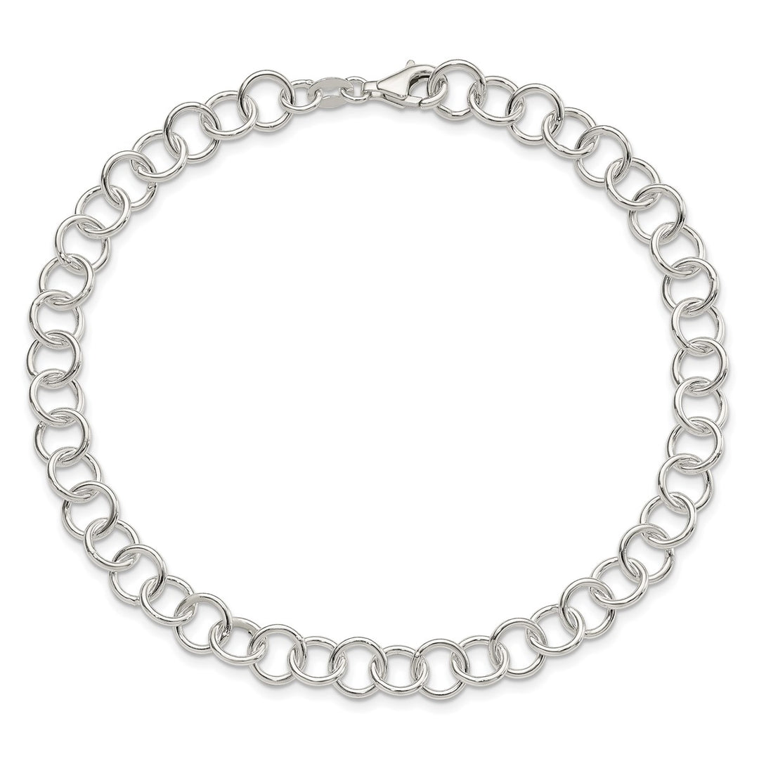 Sterling Silver 8mm Cable Anklet, 10