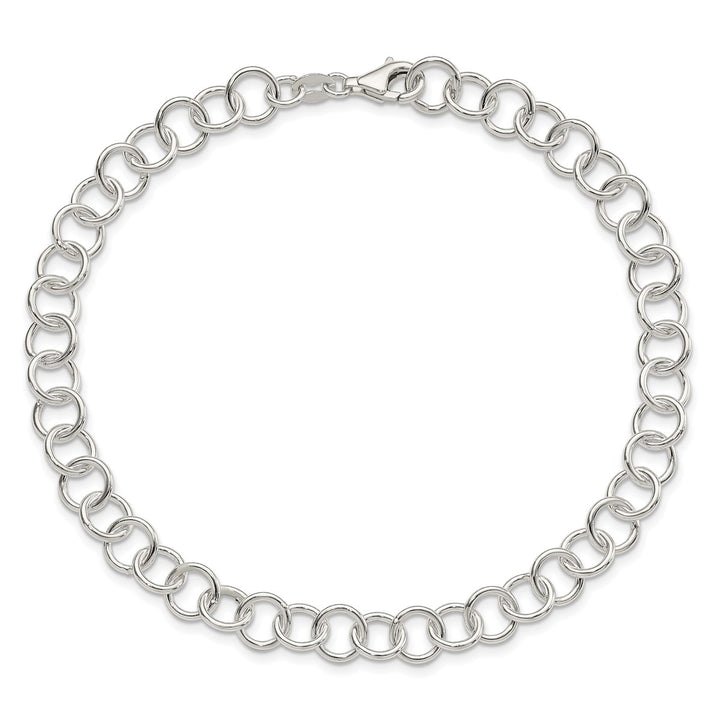 Sterling Silver 8mm Cable Anklet, 10"