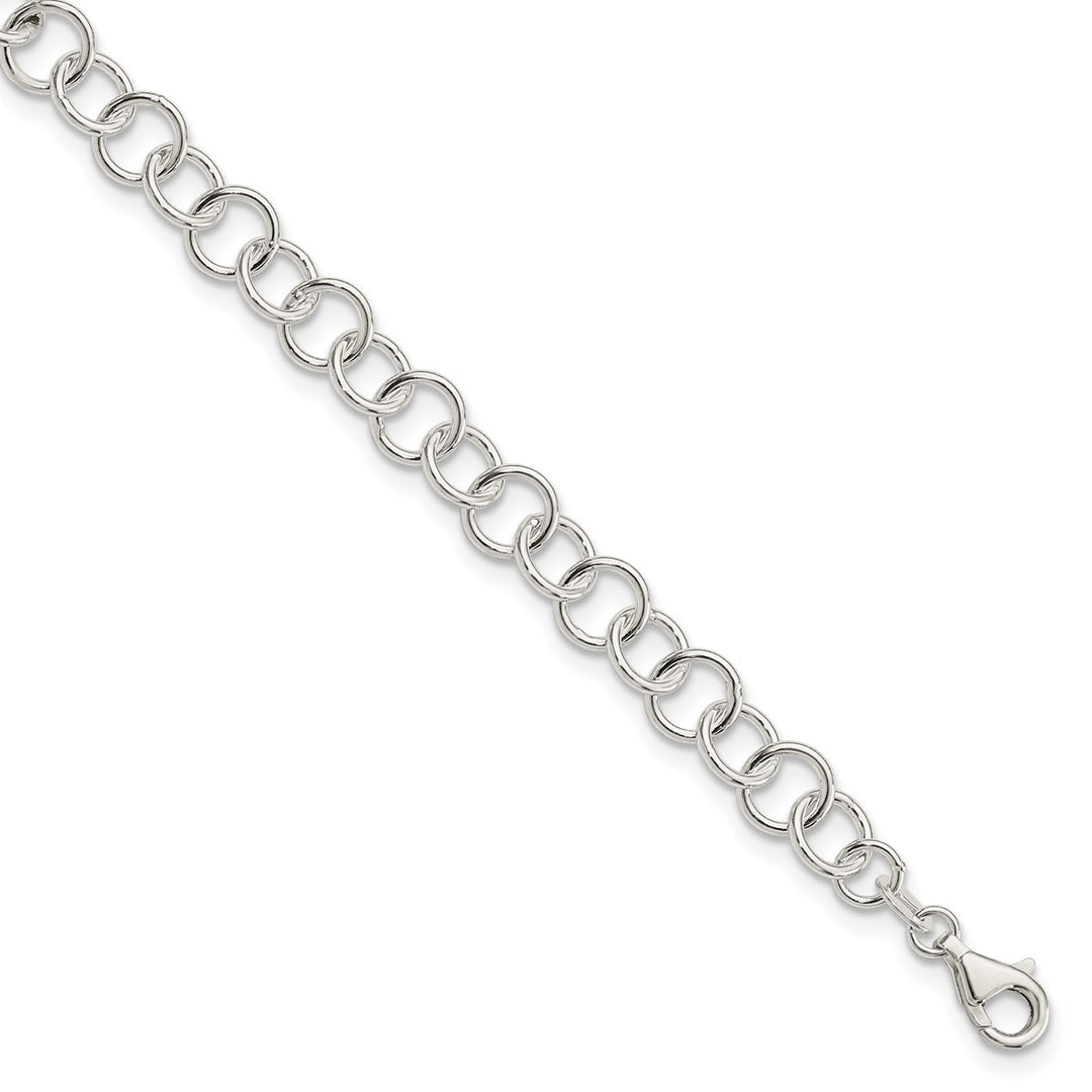Sterling Silver 8mm Cable Anklet, 10