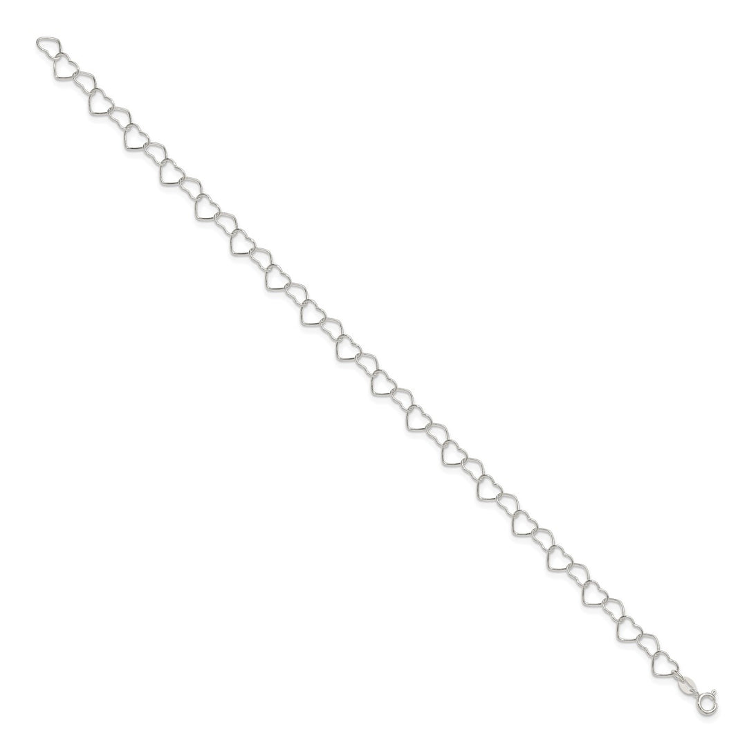 Sterling Silver 0.6mm Other Chains Anklet, 10