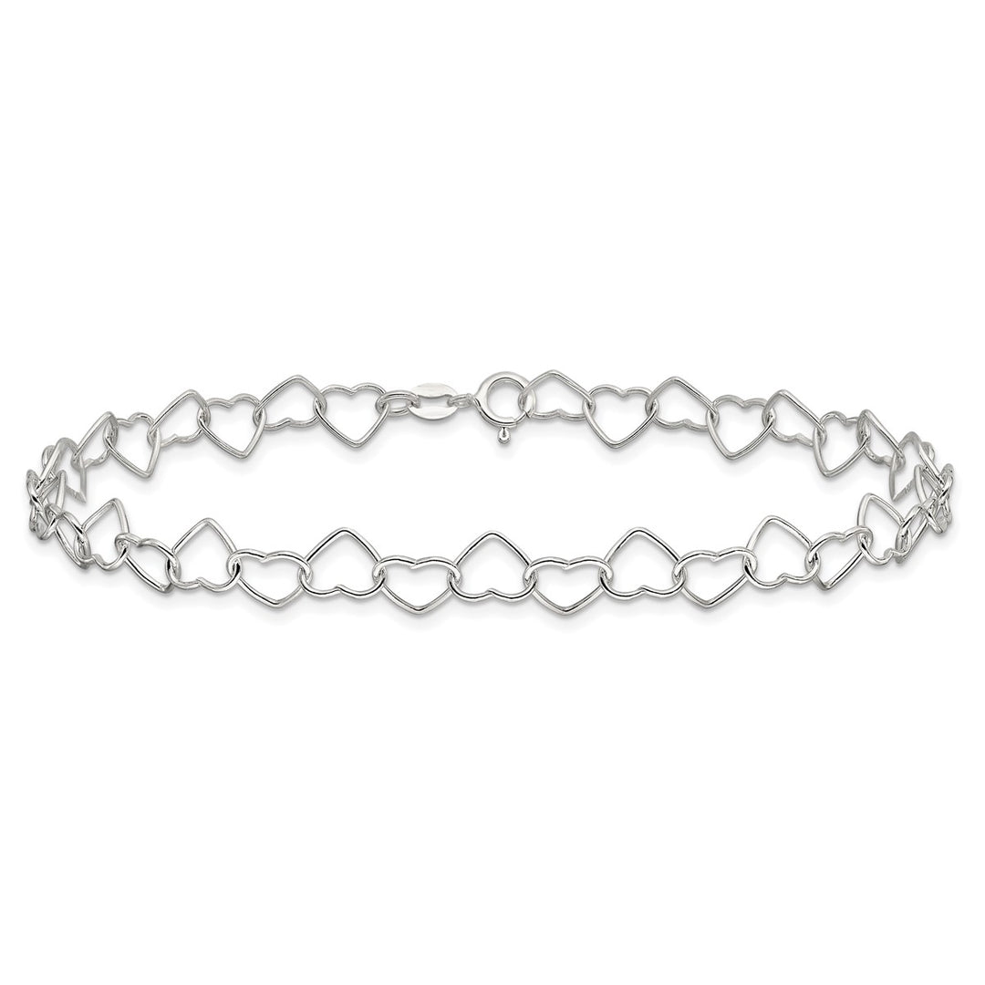 Sterling Silver 0.6mm Other Chains Anklet, 10