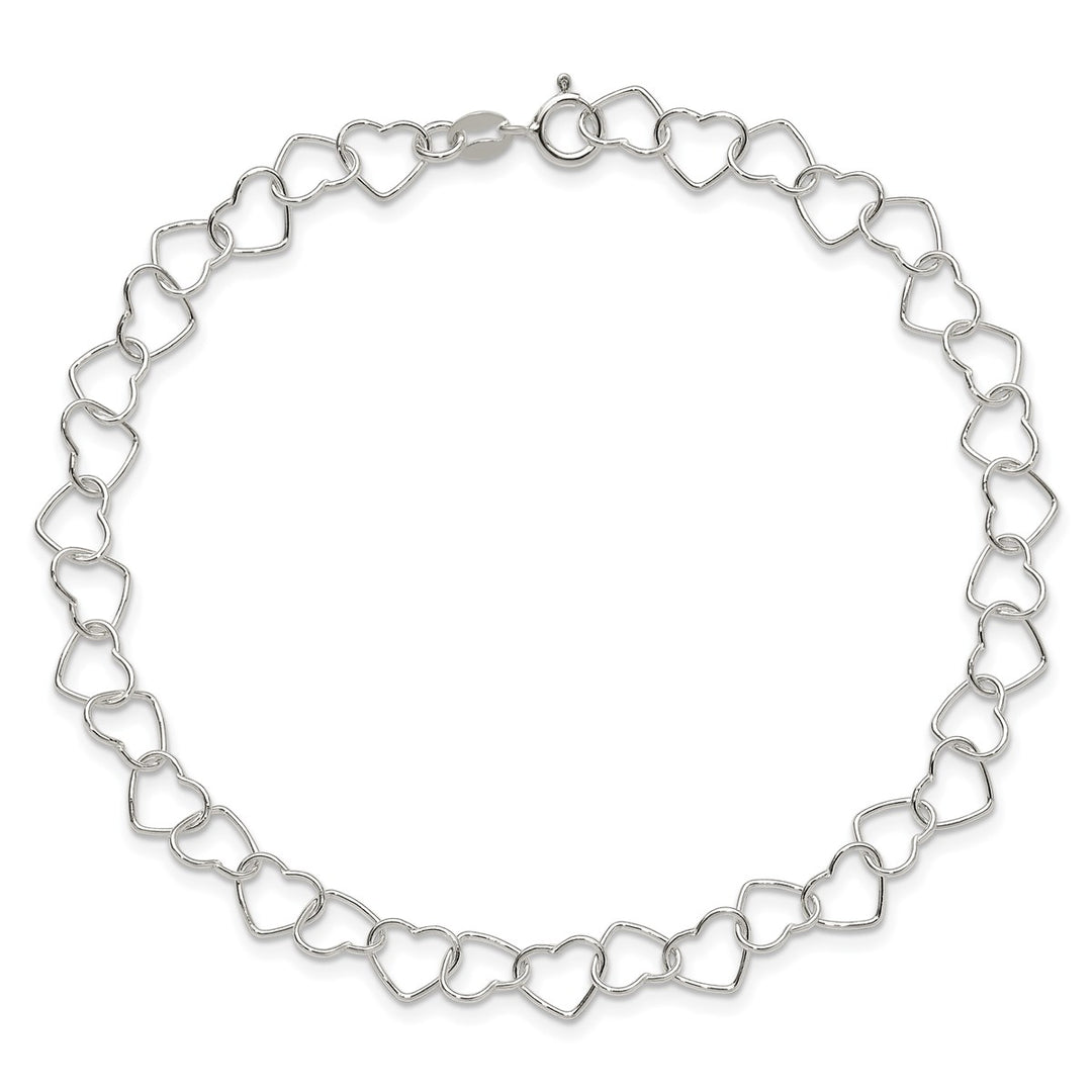 Sterling Silver 0.6mm Other Chains Anklet, 10