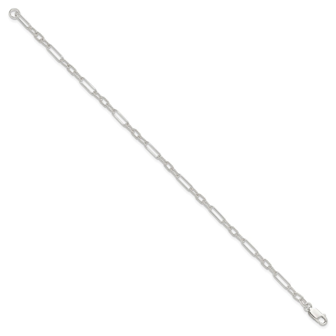 Sterling Silver 4mm Cable Anklet, 10