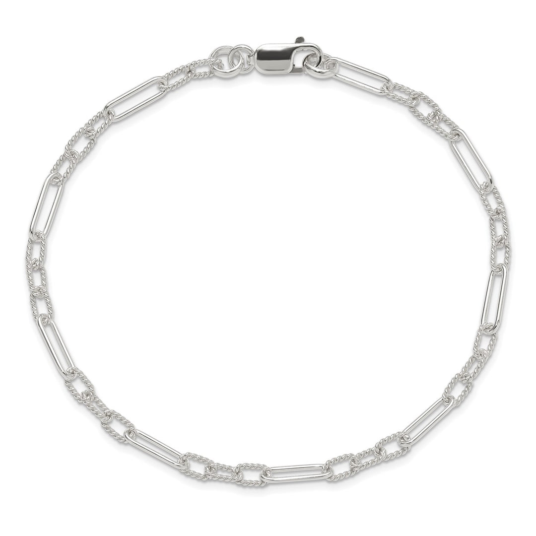 Sterling Silver 4mm Cable Anklet, 10