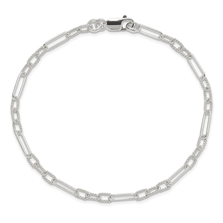 Sterling Silver 4mm Cable Anklet, 10"
