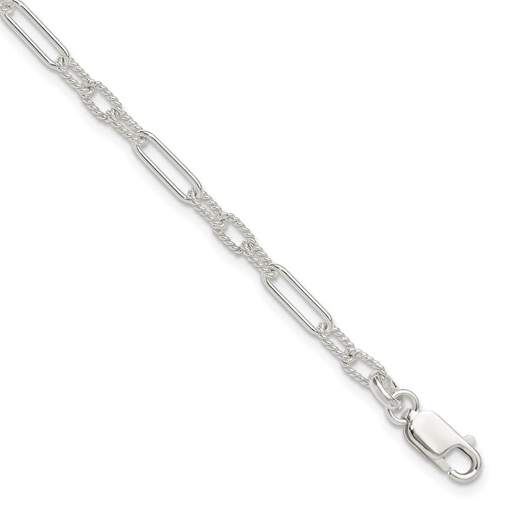 Sterling Silver 4mm Cable Anklet, 10"