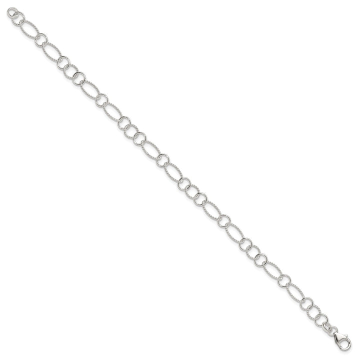 Sterling Silver 9mm Cable Anklet, 10"