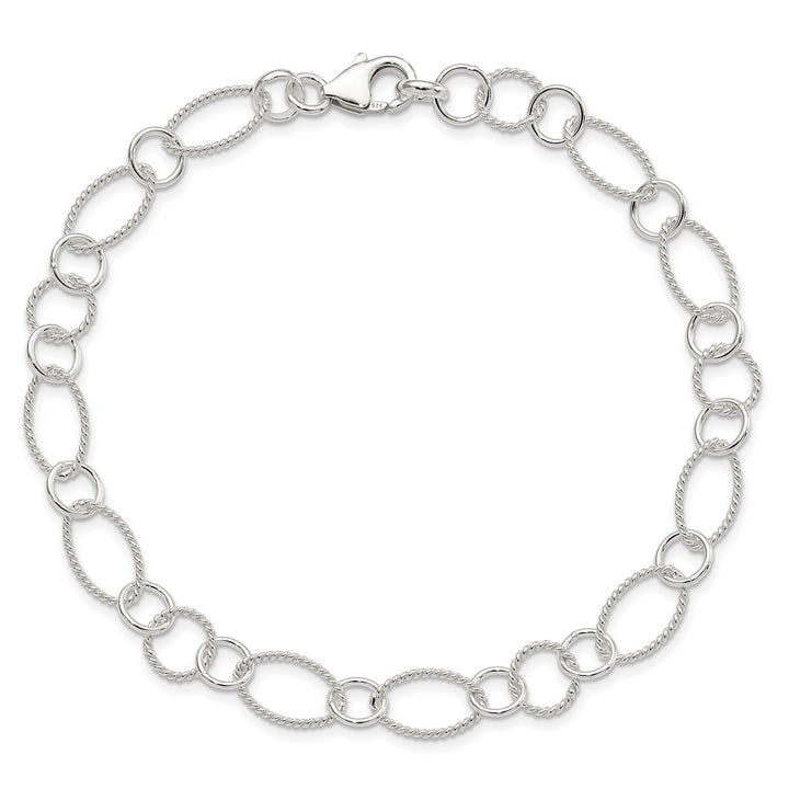 Sterling Silver 9mm Cable Anklet, 10"